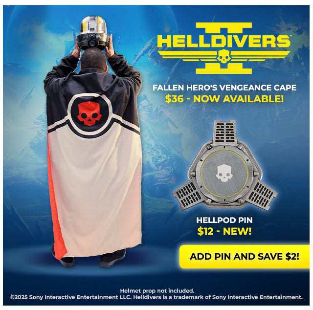 Helldivers II capes are now available at Fangamer.com