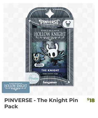 Hollow Knight PINVERSE - The Knight Pin Pack is back in stock at Fangamer.com