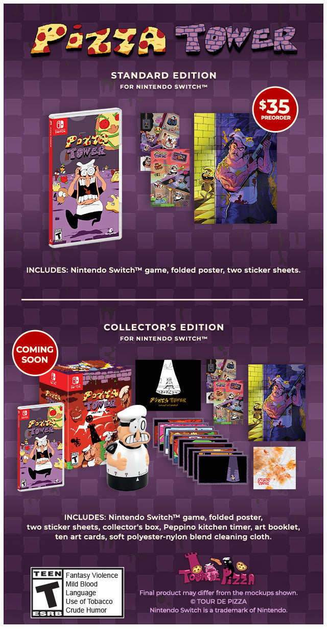 New Pizza Tower physical editions are available for preorder at Fangamer.com