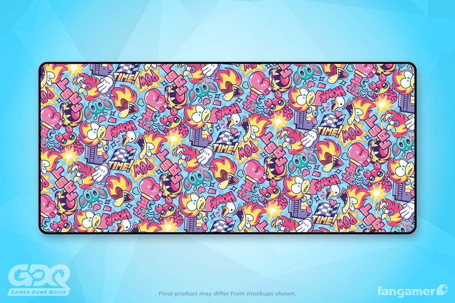 GDQ All Over Emote Desk Mat