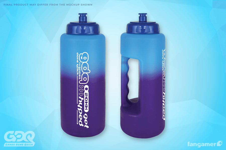GDQ Hydrate Hype Water Bottle and Sticker Set