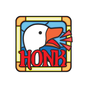 GDQ Stained Glass Honk Pin