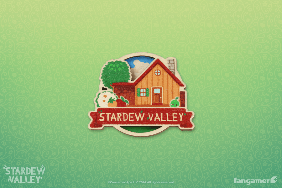 Farmhouse Wooden Pin - Stardew Valley