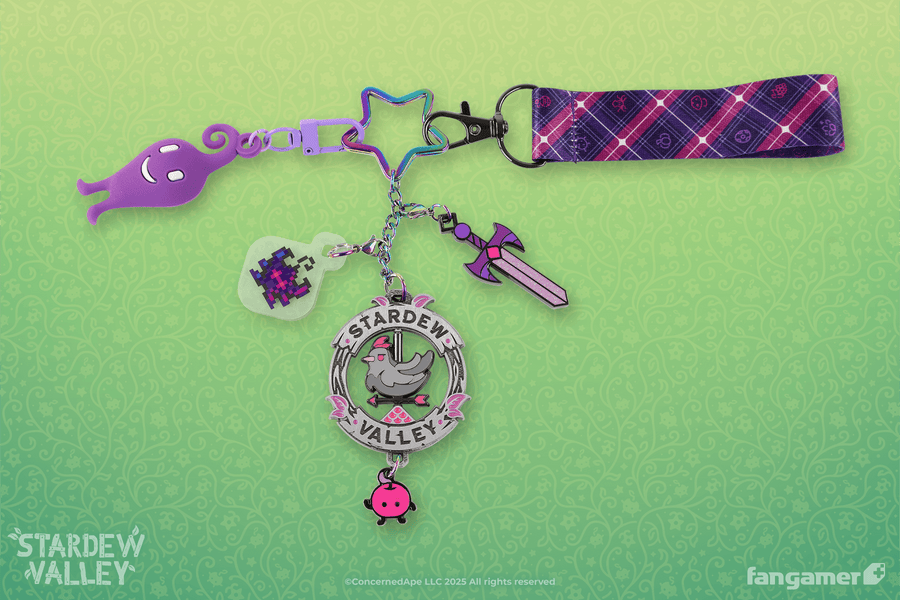 Void Farmer Spinning Charm Keychain - Stardew Valley