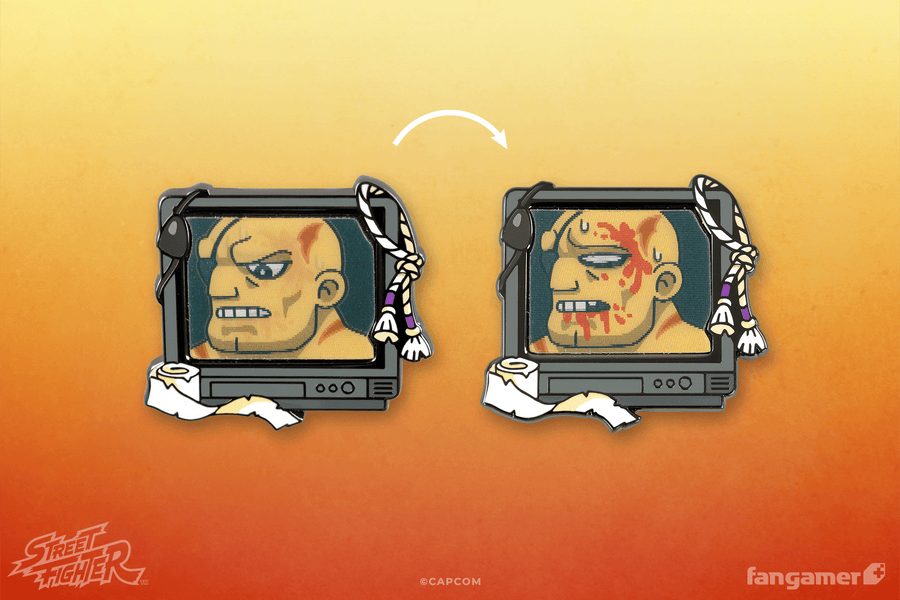 Street Fighter Buddies Lenticular Pin: Sagat - Street Fighter
