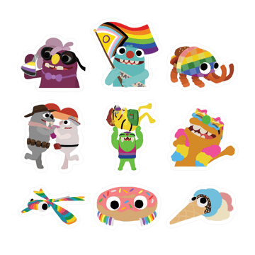 Bugsnax Pride Sticker Pack