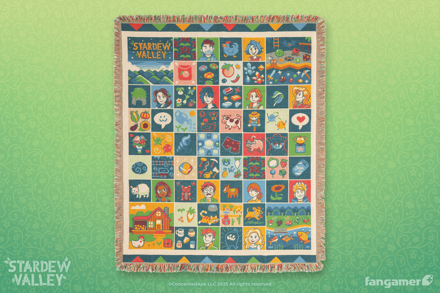 Farmhouse Patchwork Throw Blanket - Stardew Valley