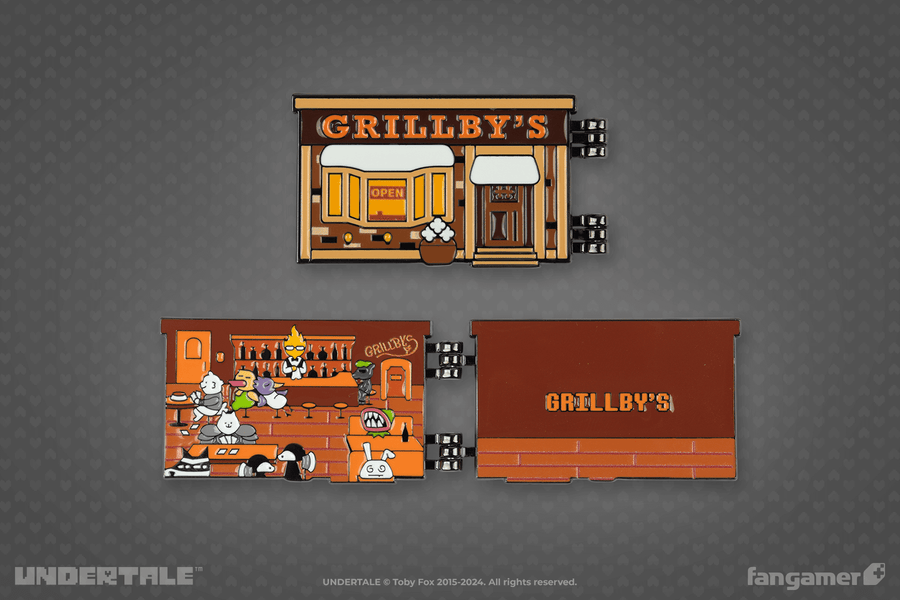 Grillby's Hinged Pin - UNDERTALE