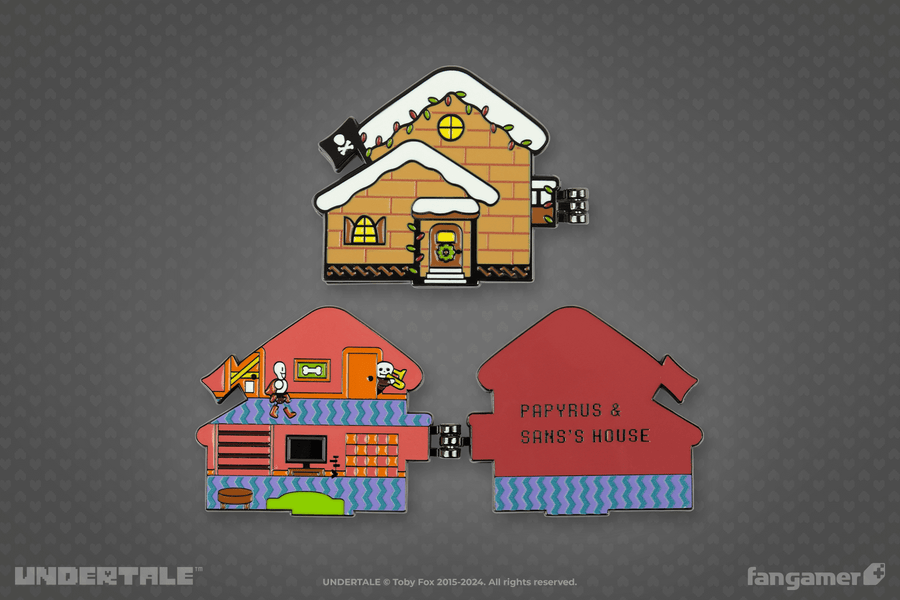Papyrus & Sans's House Hinged Pin - UNDERTALE