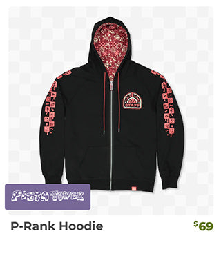 P-Rank Hoodie is back in stock at Fangamer.com