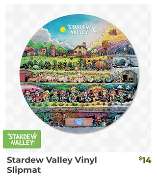 Stardew Valley Vinyl Slipmat is back in stock at fangamer.com