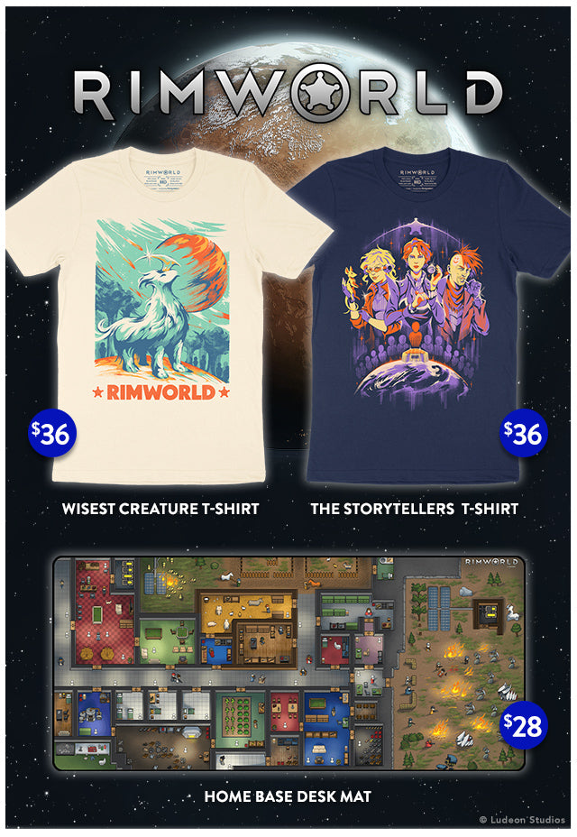 New RimWorld collection now available at Fangamer.com